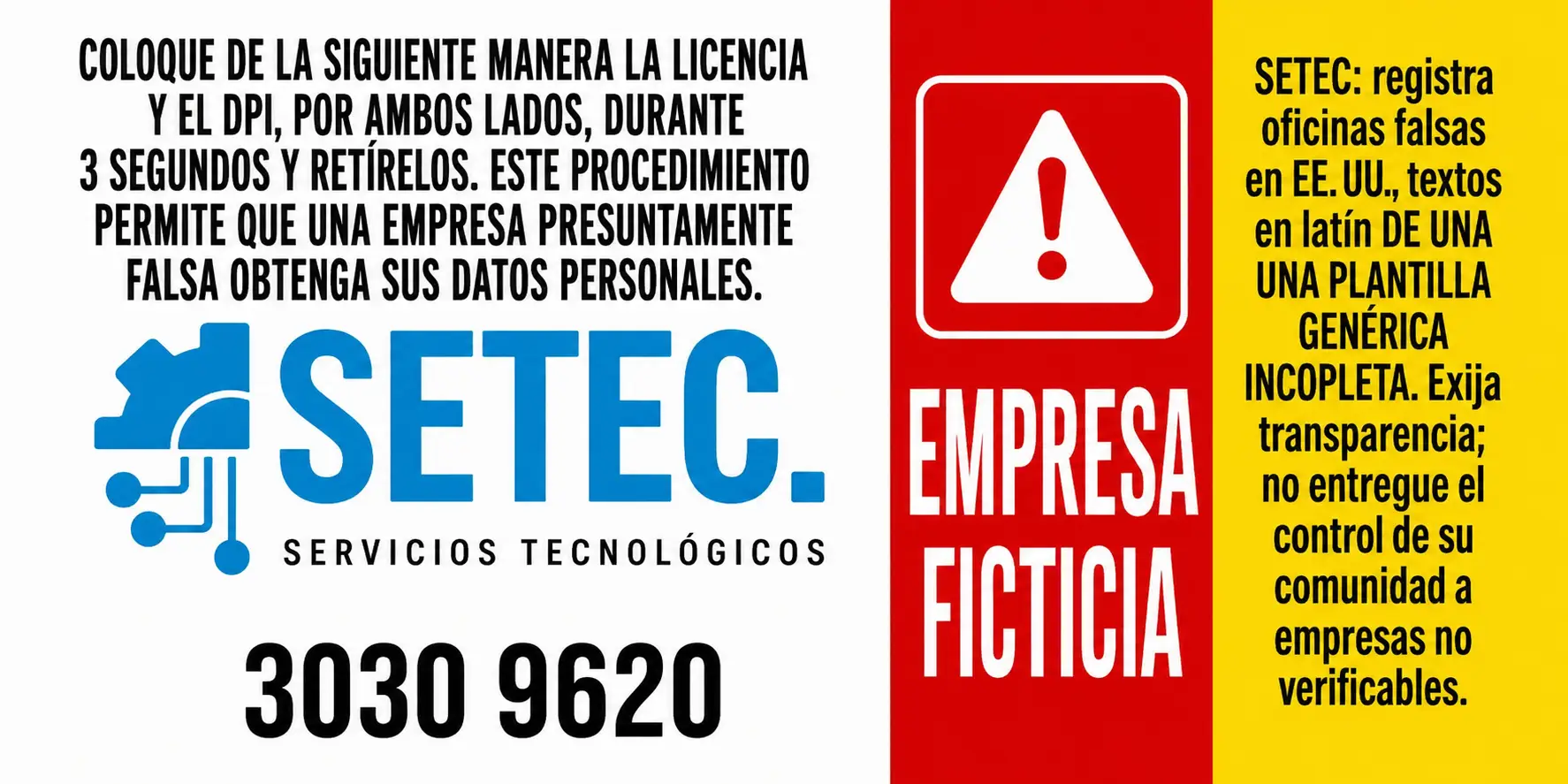 Presentación principal de la sección SETEC
